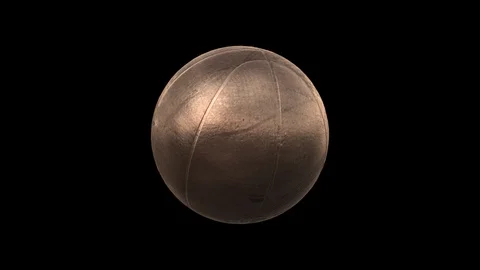 Bronze Baseball ball Animation Stock Footage 116281621