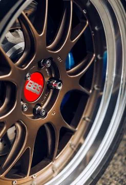 Bronze BBS wheel Stock Photos