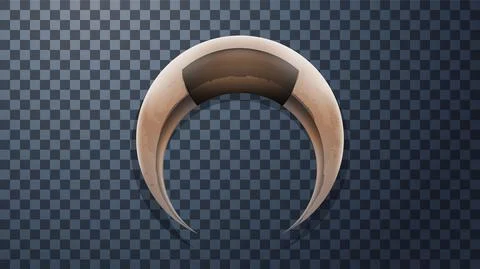 Bronze brass knuckles of moon god on a transparent background. Stock Illustration