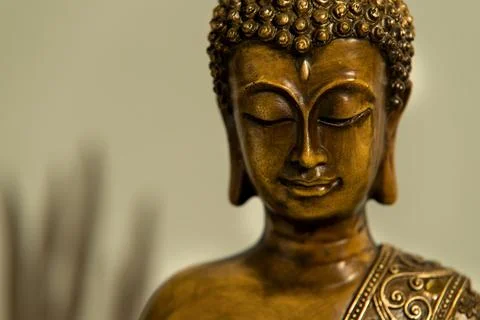 Bronze Buddha Head 스톡 사진
