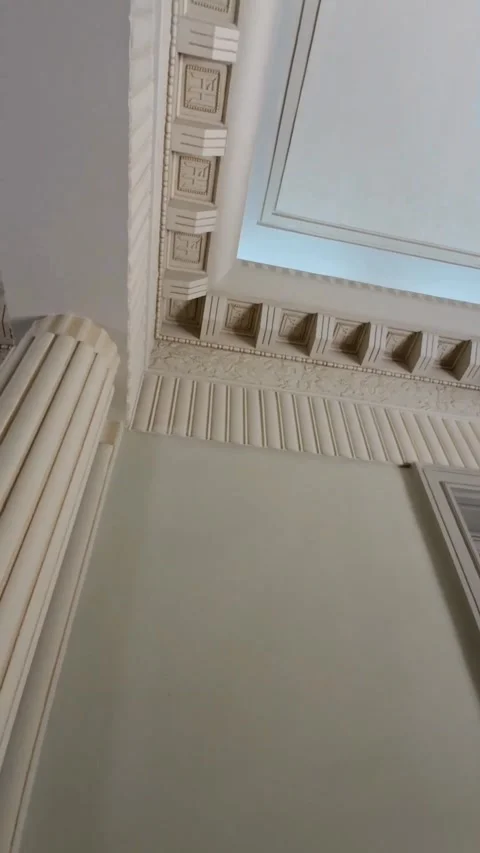 Bronze Bust and Crown Molding at Royal Jewelry Museum Stock Footage 344659778
