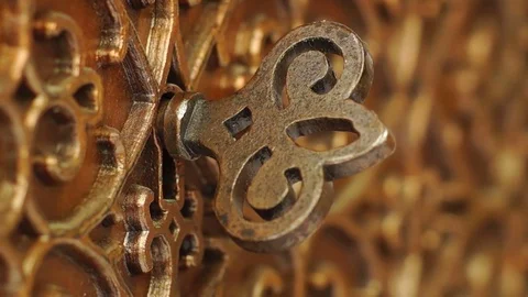 Bronze Casket with the Key Stock Footage 82955917