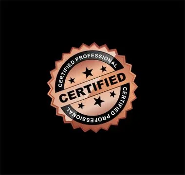 Bronze Certified Sticker or Emblem. Stock Illustration
