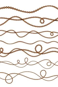 Bronze Chains Stock Illustration