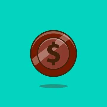 Bronze Coin Game Stock Illustration