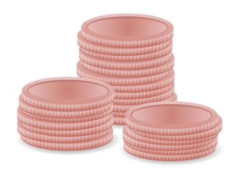 Bronze coins Stock Illustration