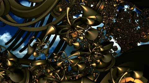 Bronze complex object n1041V Stock Footage 12424386
