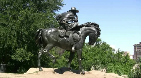 Bronze Cowboy III Video stock 10595606