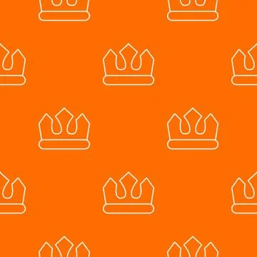 Bronze crown pattern orange Stock Illustration