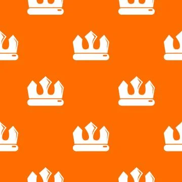 Bronze crown pattern vector orange 스톡 일러스트