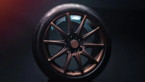 Bronze disc wheel with low profile rubber Video stock 325518694