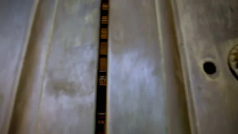 The bronze doors in gap between which you can see the interior of the Pantheon Stock Footage 152841932