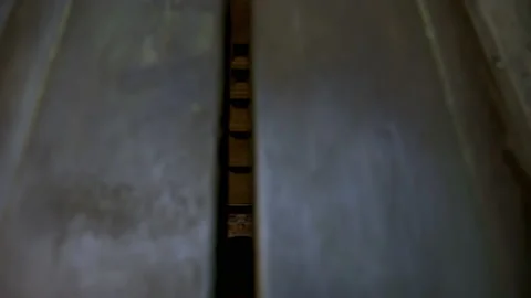 The bronze doors in the gap between which is seen the interior of the Pantheon Stock Footage 153667657