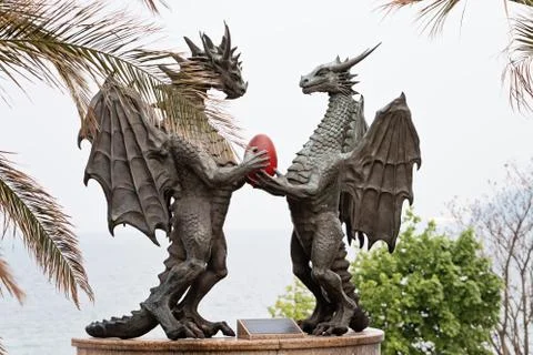 Bronze Dragons Stock Photos