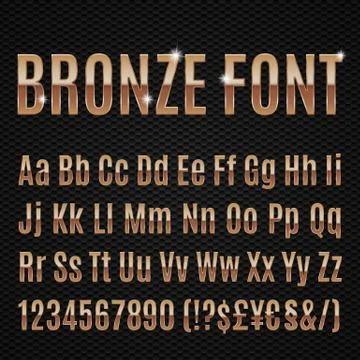 Bronze font Illustrazione stock