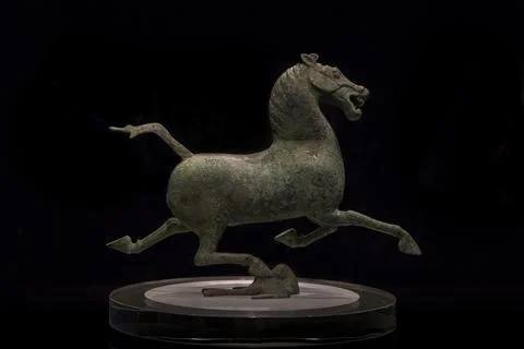 Bronze Galloping Horse Stock Photos