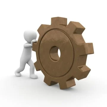 Bronze gear Stock Illustration