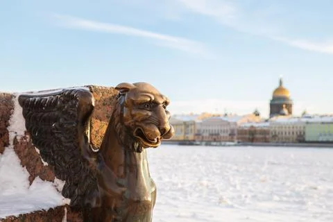 Bronze griffin Stock Photos