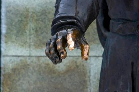 Bronze hand. Stock Photos