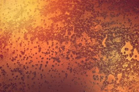Bronze heterogeneous background. Patterned metal texture. Solar flare from th Stock Photos