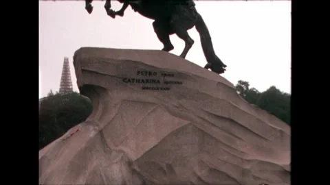 Bronze Horseman Statue Close-up Stock Footage 278399418