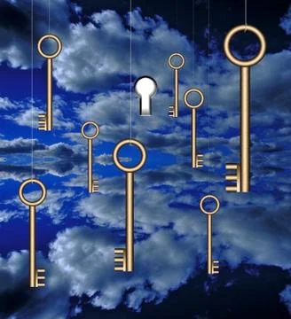 Bronze keys Illustrazione stock