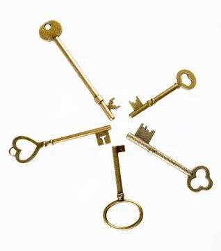 Bronze keys Stock Photos