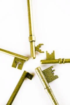 Bronze keys Stock Photos