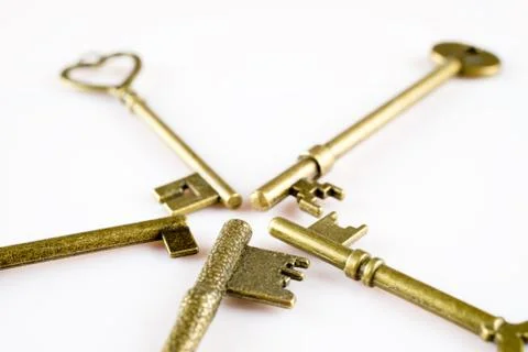 Bronze keys Stock Photos