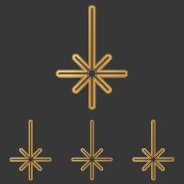 Bronze line compass logo design set Иллюстрация