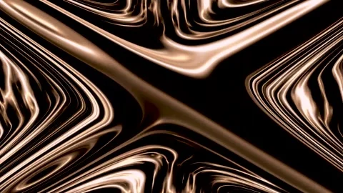 Bronze Liquid Metal Flow Abstract Background Seamless Loop Video Stock Footage 342321357