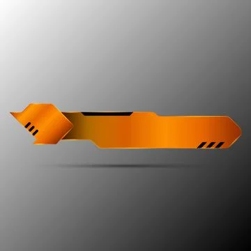Bronze lower third banner for live video streaming Stock Illustration