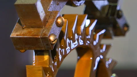 Bronze mechanism of an old tower clock. Stock Footage 102169633