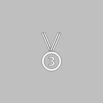 Bronze medal computer symbol Stock Illustration