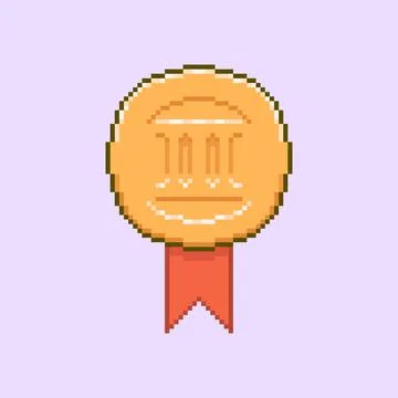 Bronze medal or third place badge with red ribbon	 Illustrazione stock