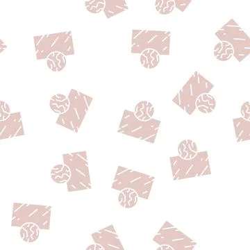 Bronze mirror glyph seamless pattern Stock Illustration