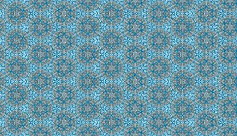 Bronze painted mandala shapes small scale blue Stock Illustration