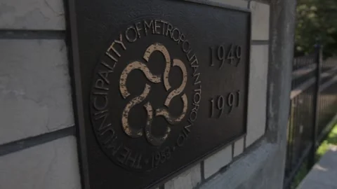 Bronze Plaque Commemorating Metropolitan Toronto Vidéo 341032852