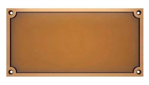Bronze plaque Stock Photos