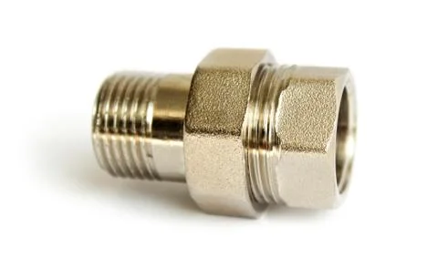 Bronze plated adapter Stock Photos