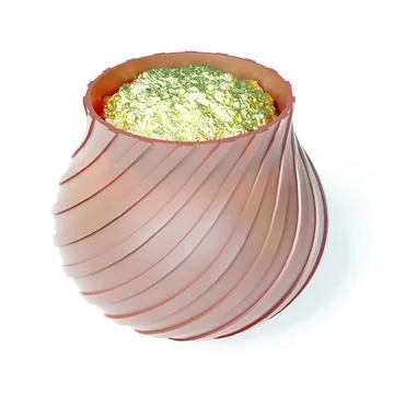 Bronze Pot of Gold Stock Illustration