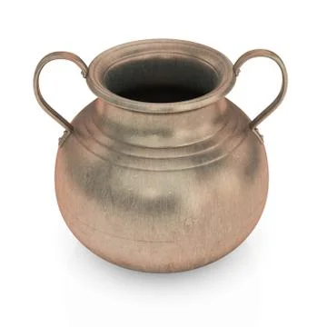 Bronze pot isolated on white Stock Illustration