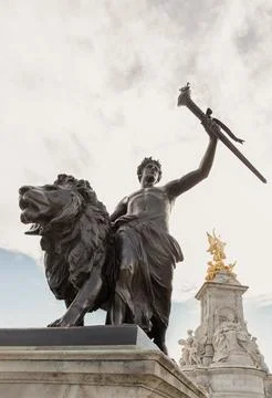 The bronze represents figure of Progress or Prometheus, carrying a flaming .. Foto stock