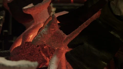 Bronze sculptures being prepared at foundry Stock Footage 105839812