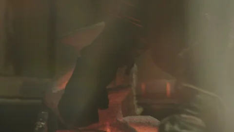 Bronze sculptures being prepared at foundry Stock Footage 105841205