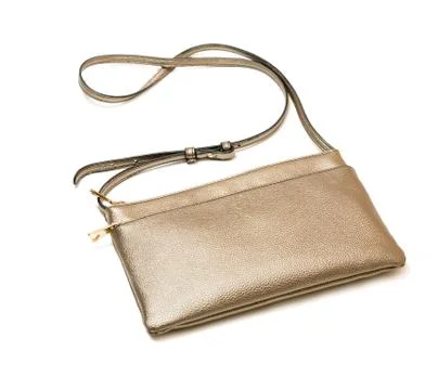 Bronze small handbag isolated Stock Photos