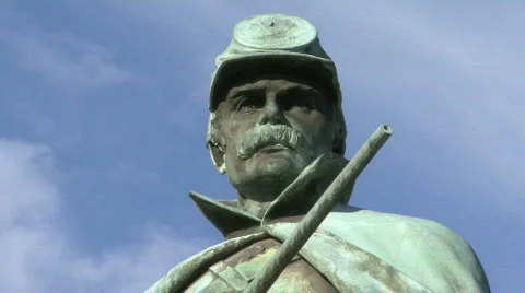 Bronze Soldier Statue Video stock 234613