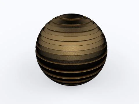 Bronze sphere Stock Illustration