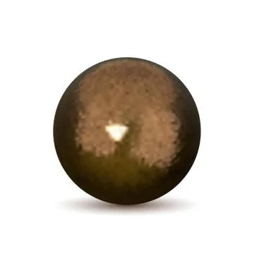 Bronze sphere isolated on white background. Stock Illustration