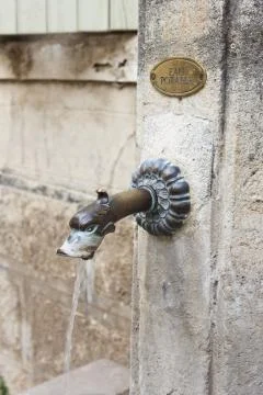 Bronze spout Foto stock